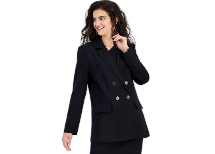 Women's One-Shoulder Bodycon Mini Dress & Double-Breasted Blazer