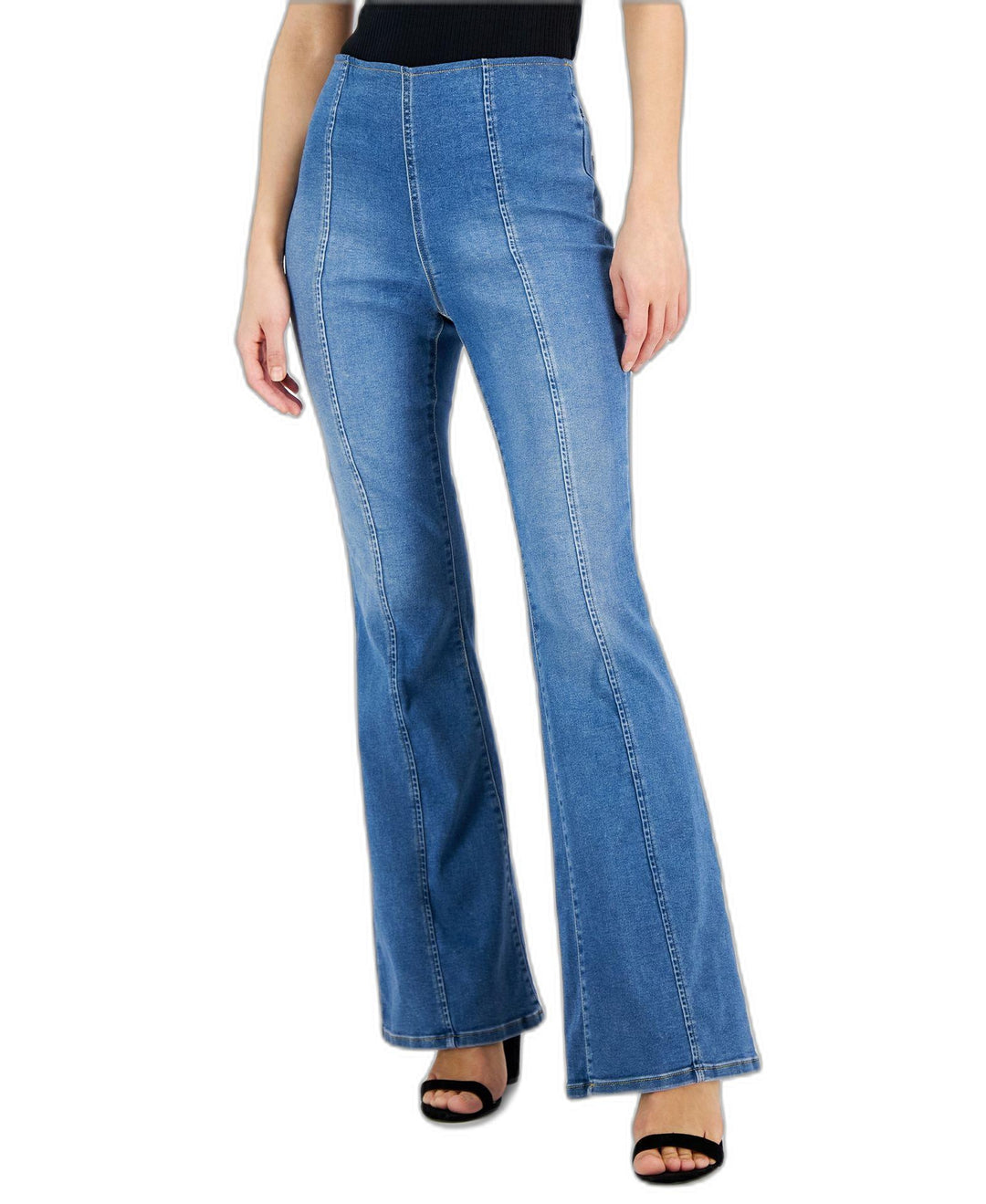 Women's High-Rise Pull-On Flare-Leg Jeans