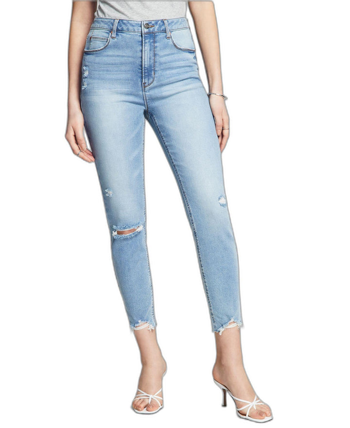 Shark Bite Hem Perfect Skinny Ankle Jeans