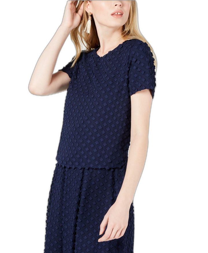 Maison Jules Floral Clip Dot Top