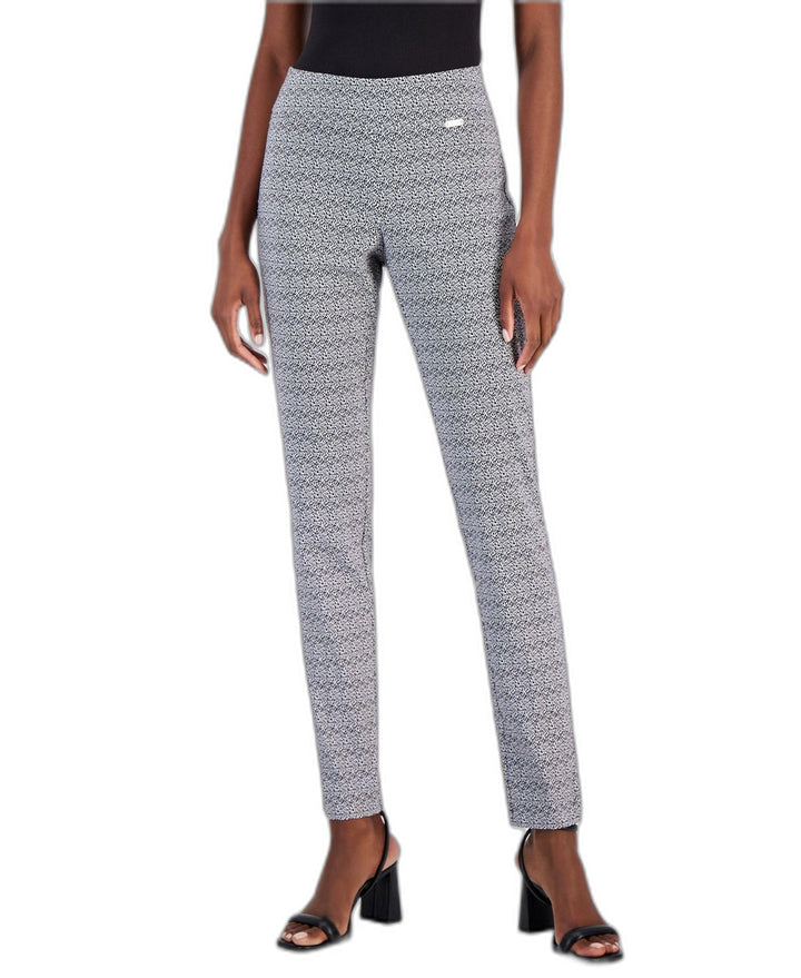 Women's Animal-Print Asymmetric Top & Tummy-Control Mid-Rise Skinny Pants Serena Spots A 2