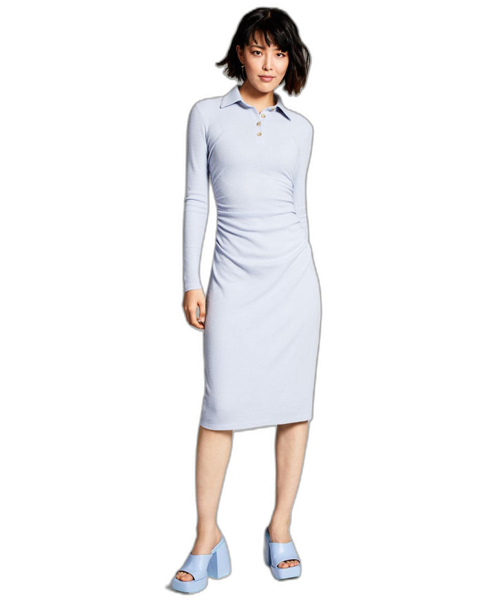 Now This Womens Ruched Polo Dress