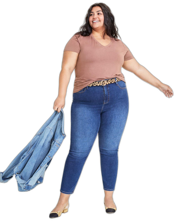 Trendy Plus Size Modal V-Neck T-Shirt
