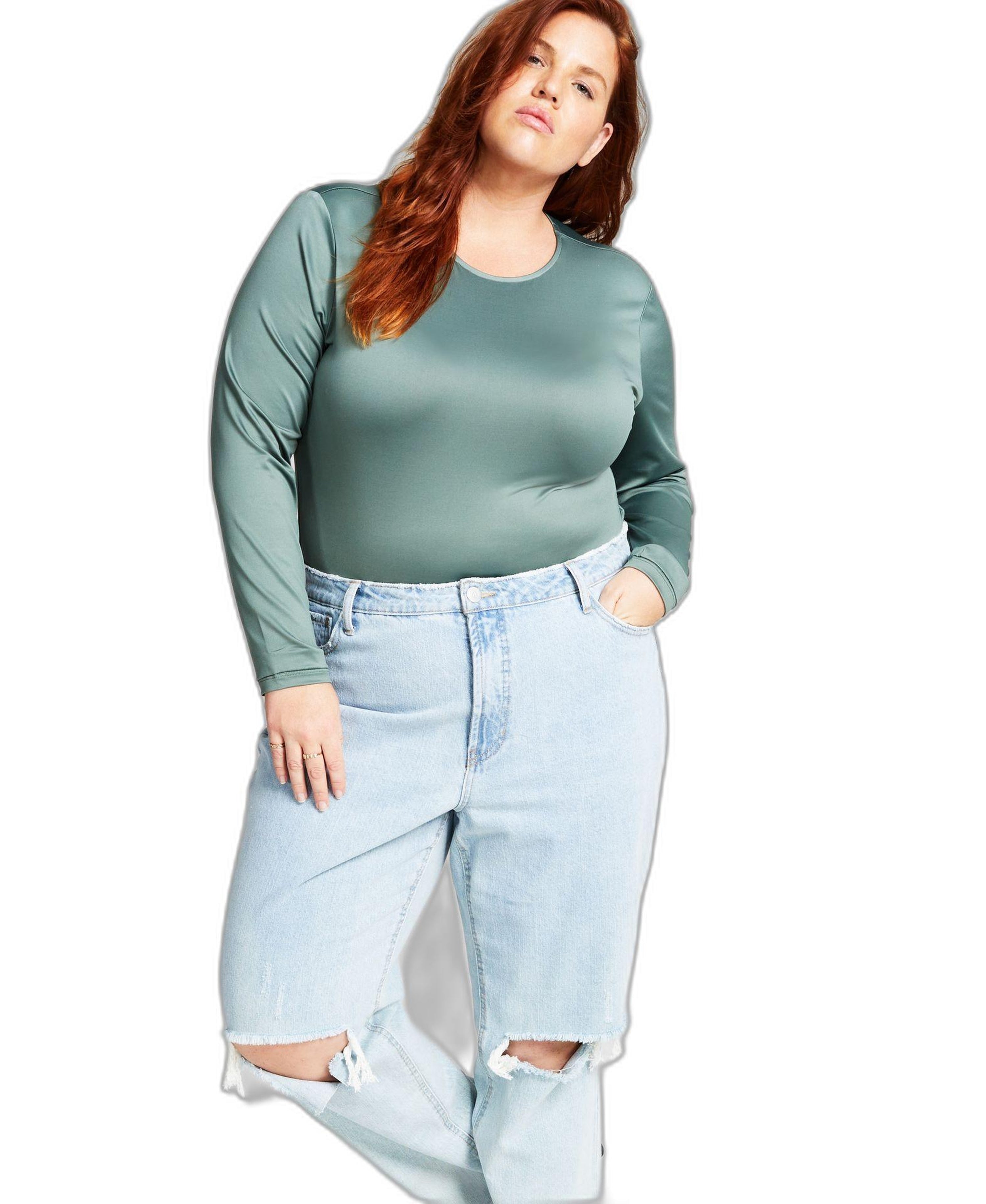 Plus Size Crewneck Bodysuit