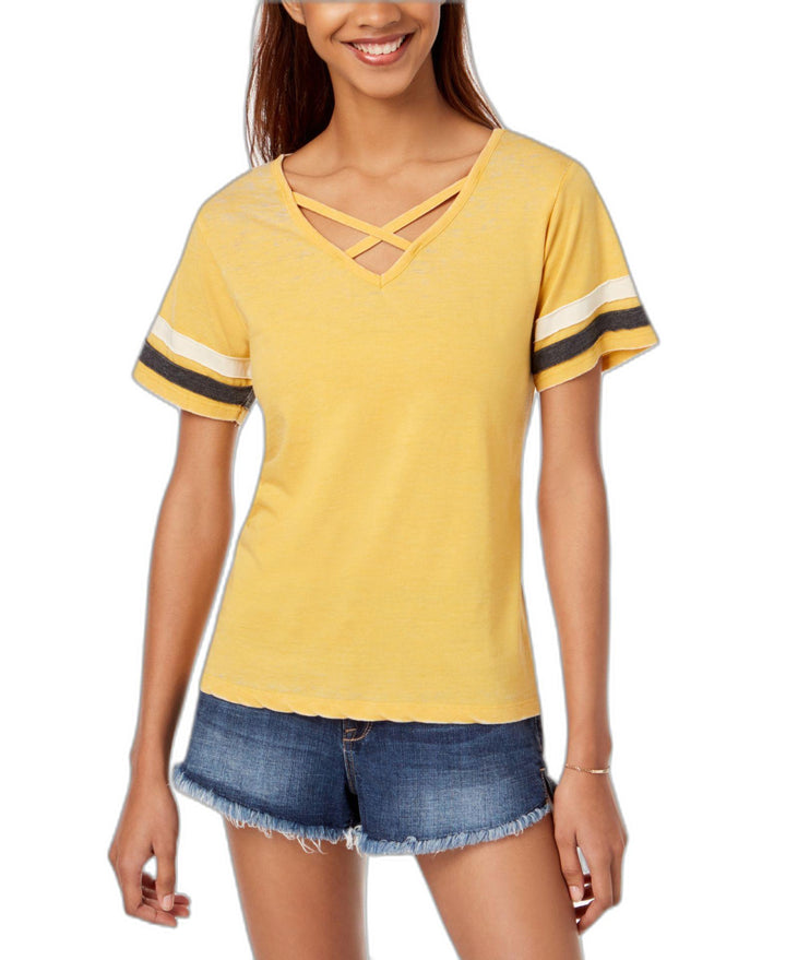 by Ikeddi Juniors' Crisscross Football T-Shirt