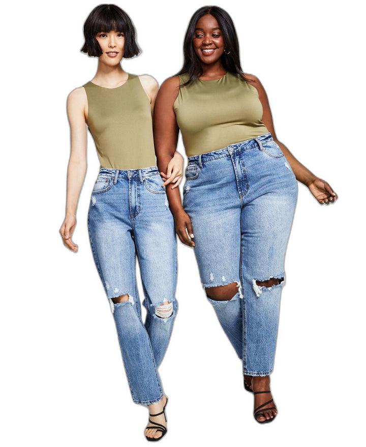 Now This Womens Ultra High Rise Straight Jeans