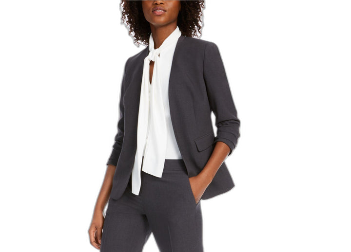 Women's Collarless Open-Front Blazer