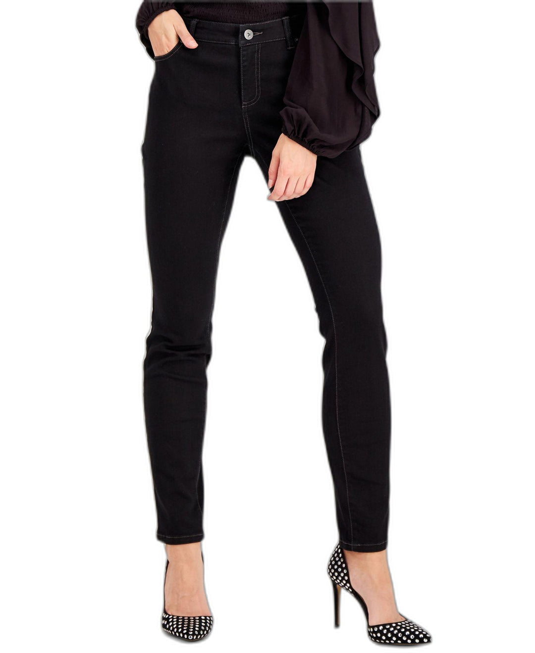 Petite Mid Rise Skinny Jeans