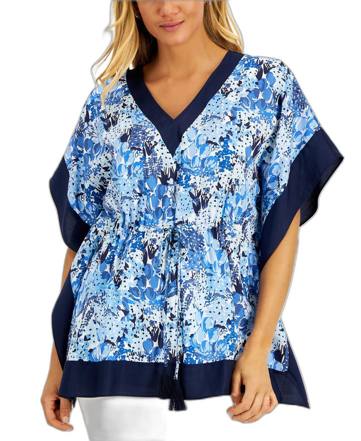 Charter Club Petite Printed 3/4 Sleeve Top