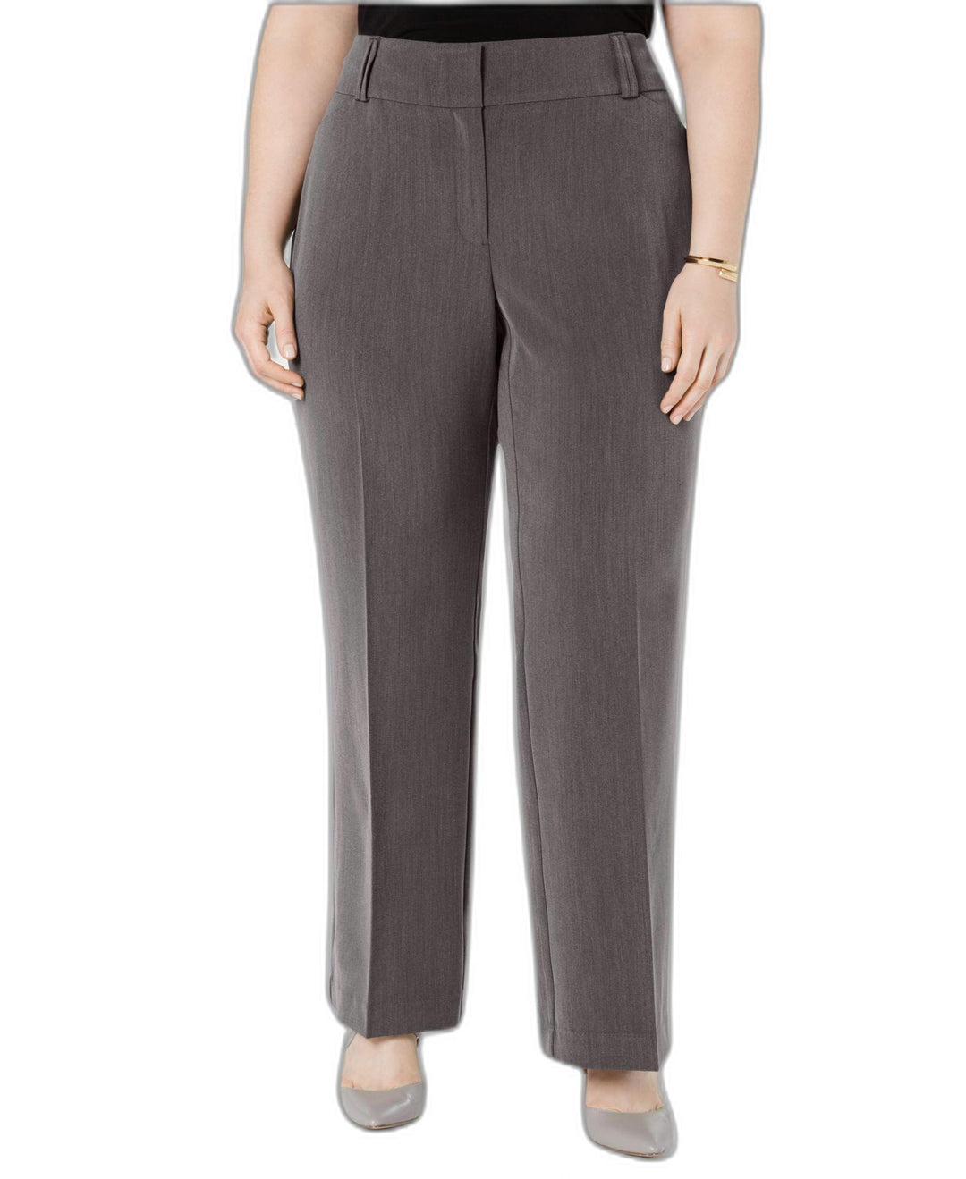 Plus & Petite Plus Size Curvy Bootcut Tummy-Control Pants,