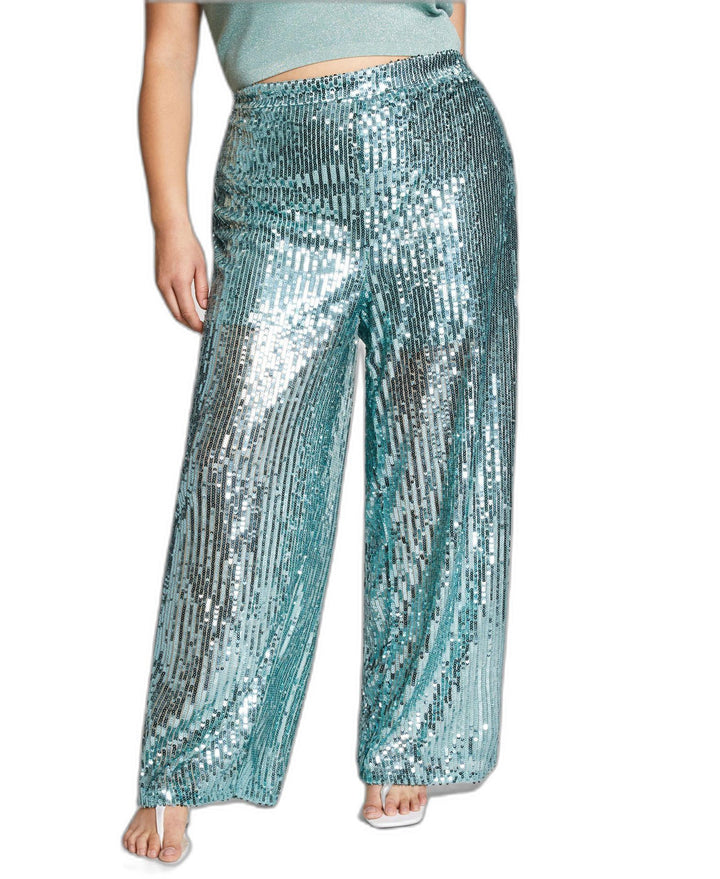 Jeannie Mai X Inc Plus Size Sheer Sequin Pants