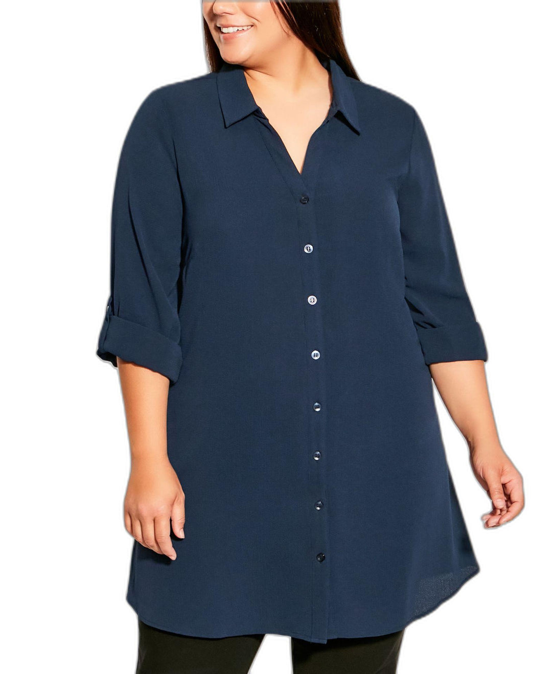 Avenue Plus Size Plain Shirt