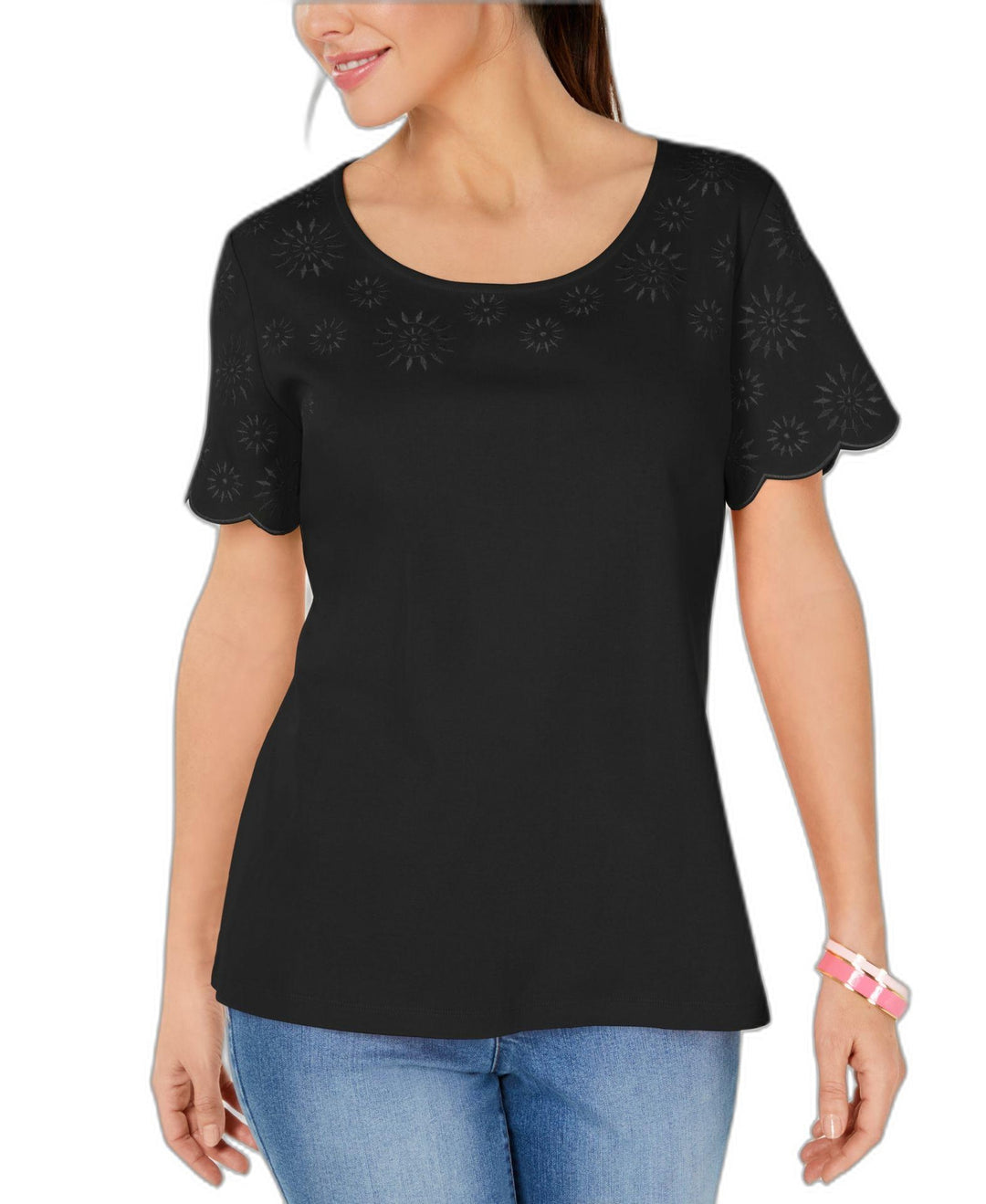 Embroidered Cotton T-Shirt