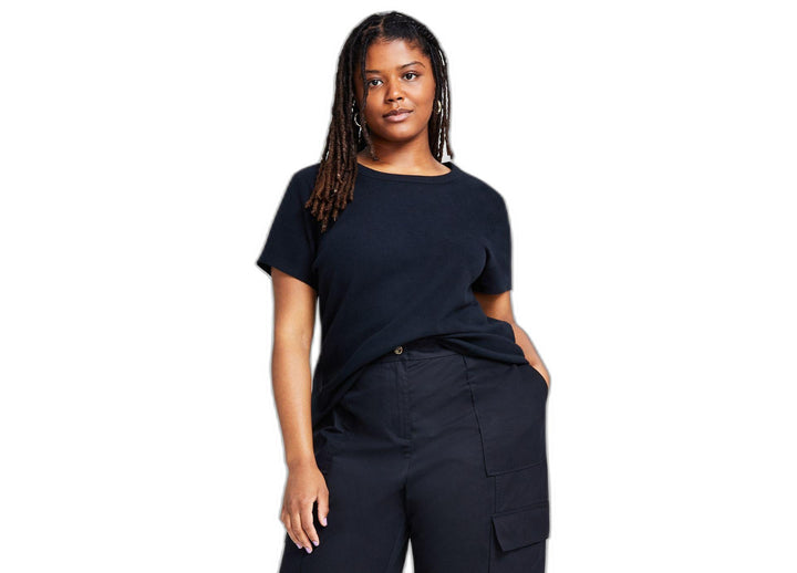 Trendy Plus Size Short-Sleeve Crewneck Tee