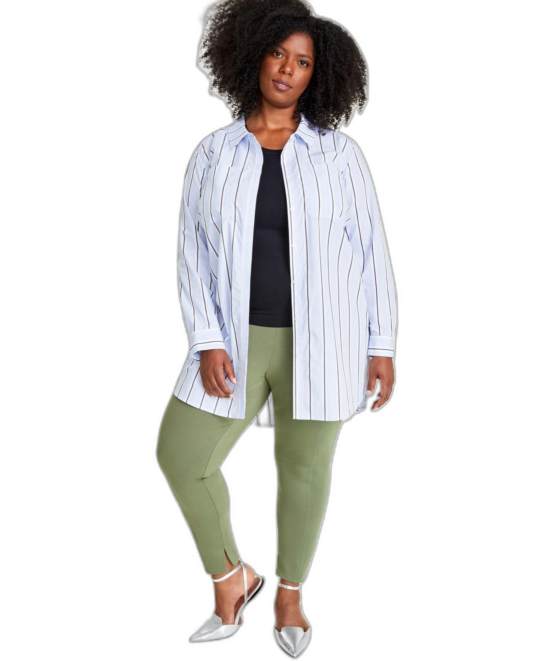 Plus Size Cotton Tunic Shirt