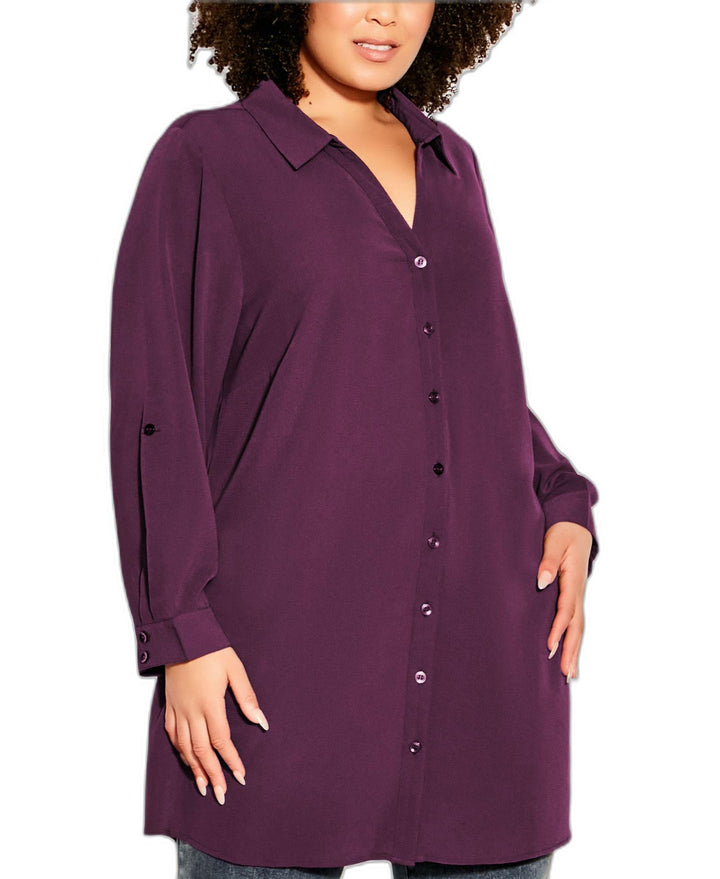 Avenue Plus Size Plain Shirt