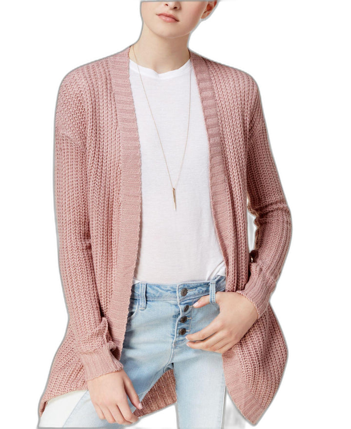 Juniors' Open-Front Cardigan
