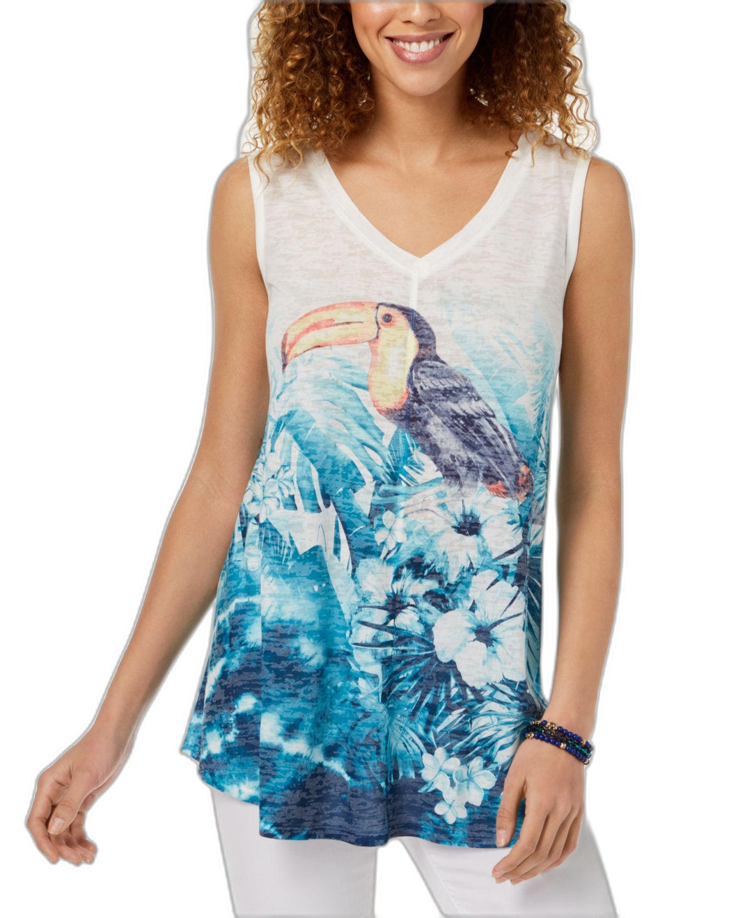 Style & Co Graphic Swing Tank Top