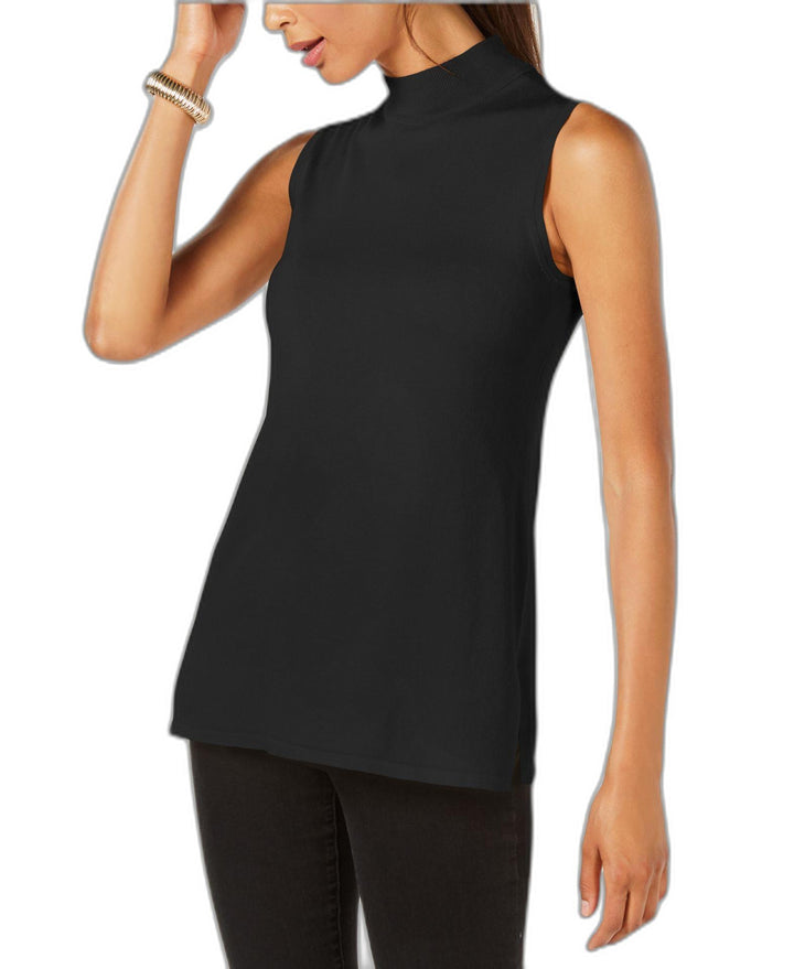 Petite Sleeveless Mock Neck Sweater