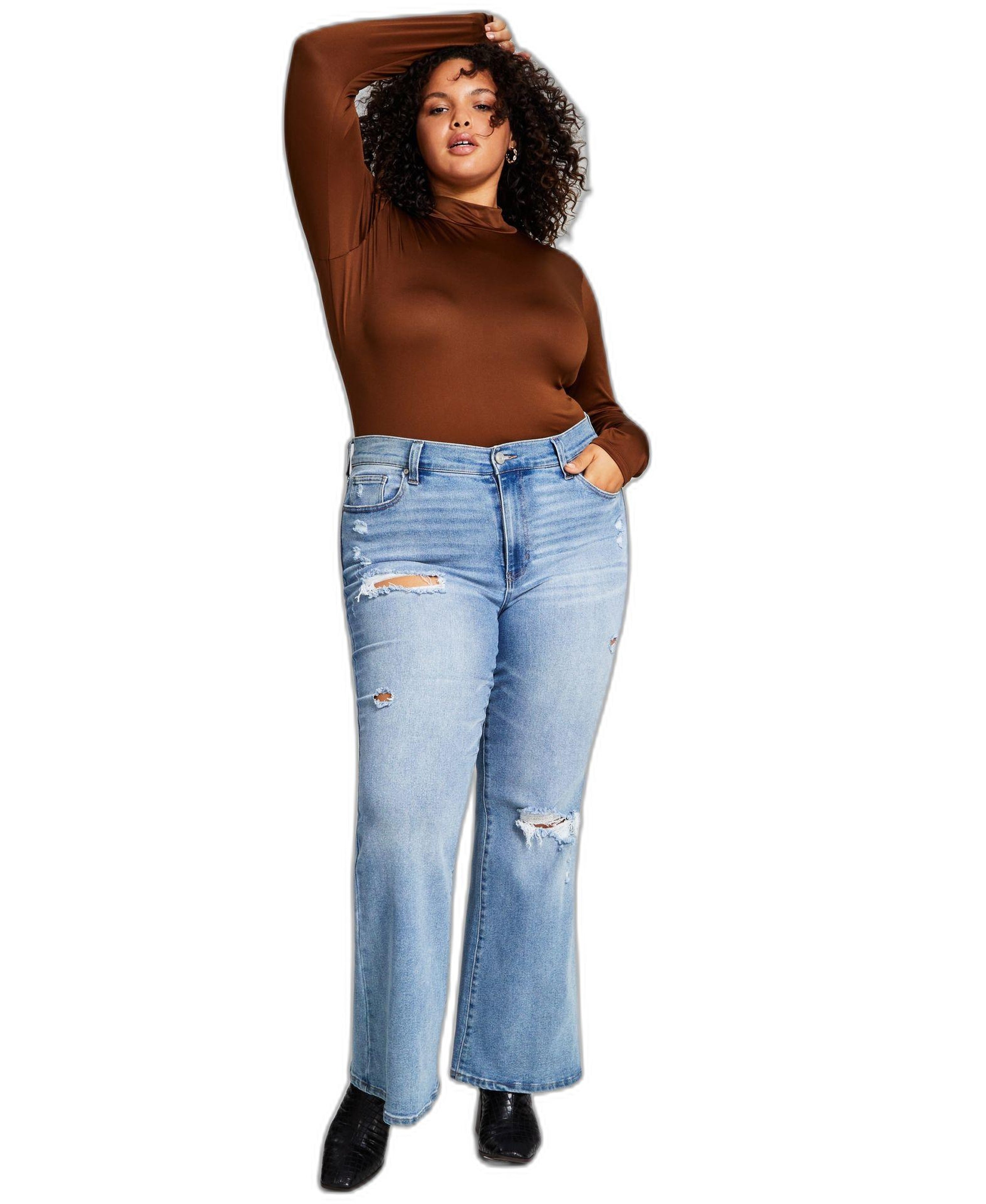 Trendy Plus Size Mock-Neck Bodysuit