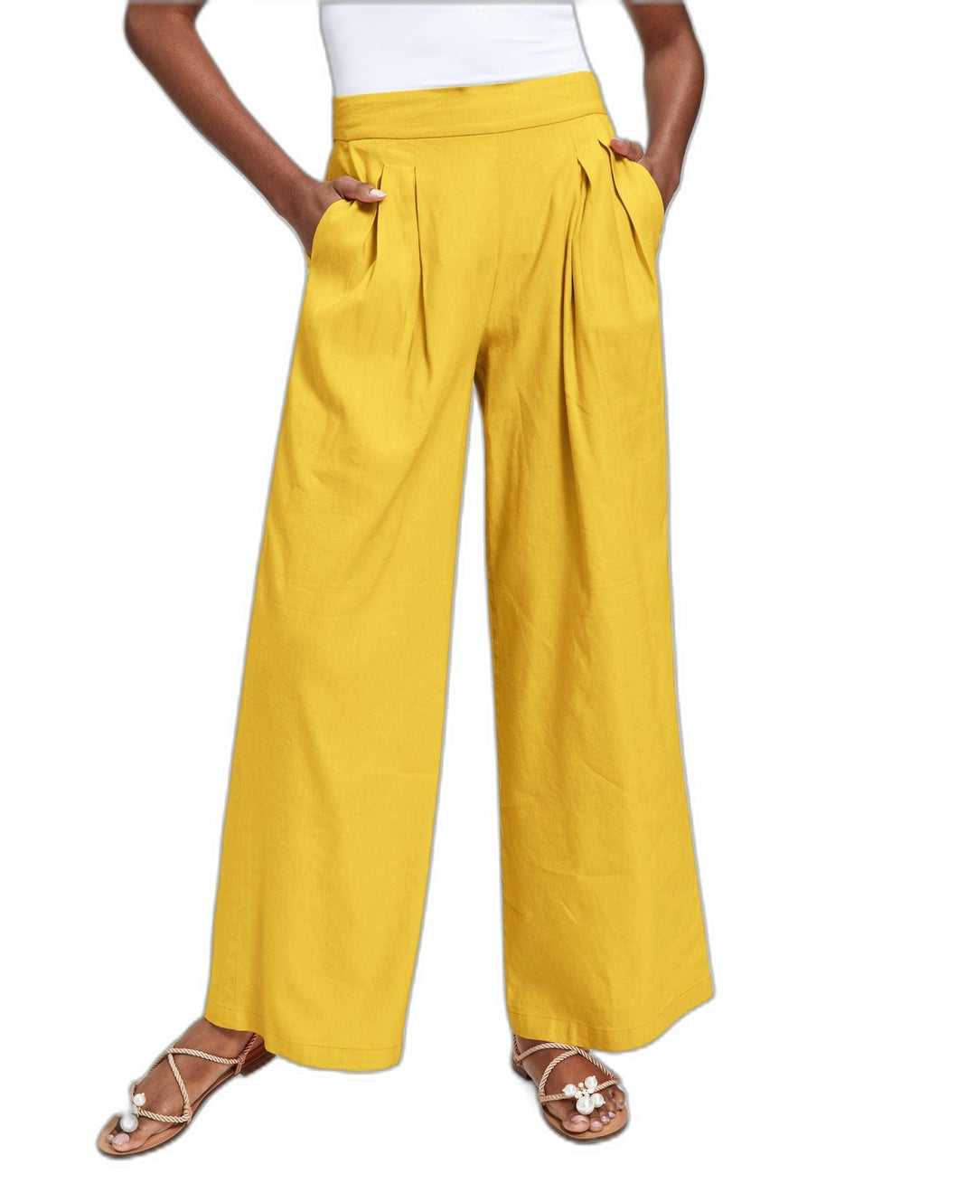 INC International Concepts High Rise Pull On Wide Leg Pants