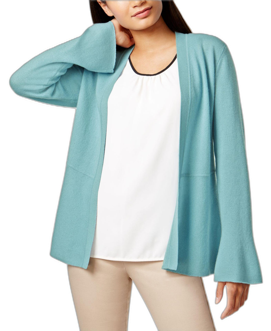 Charter Club Cashmere Peplum Cardigan
