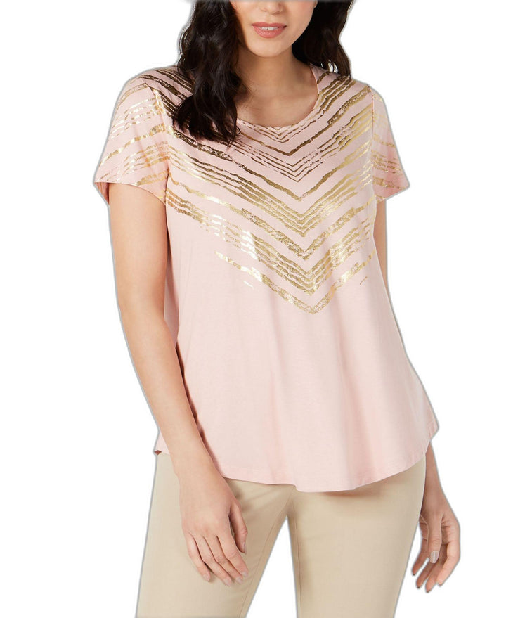 JM Collection Petite Printed Top