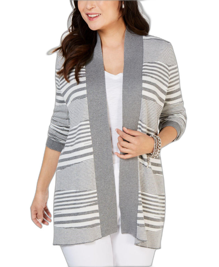 Charter Club Petite Striped Sweater Cardigan