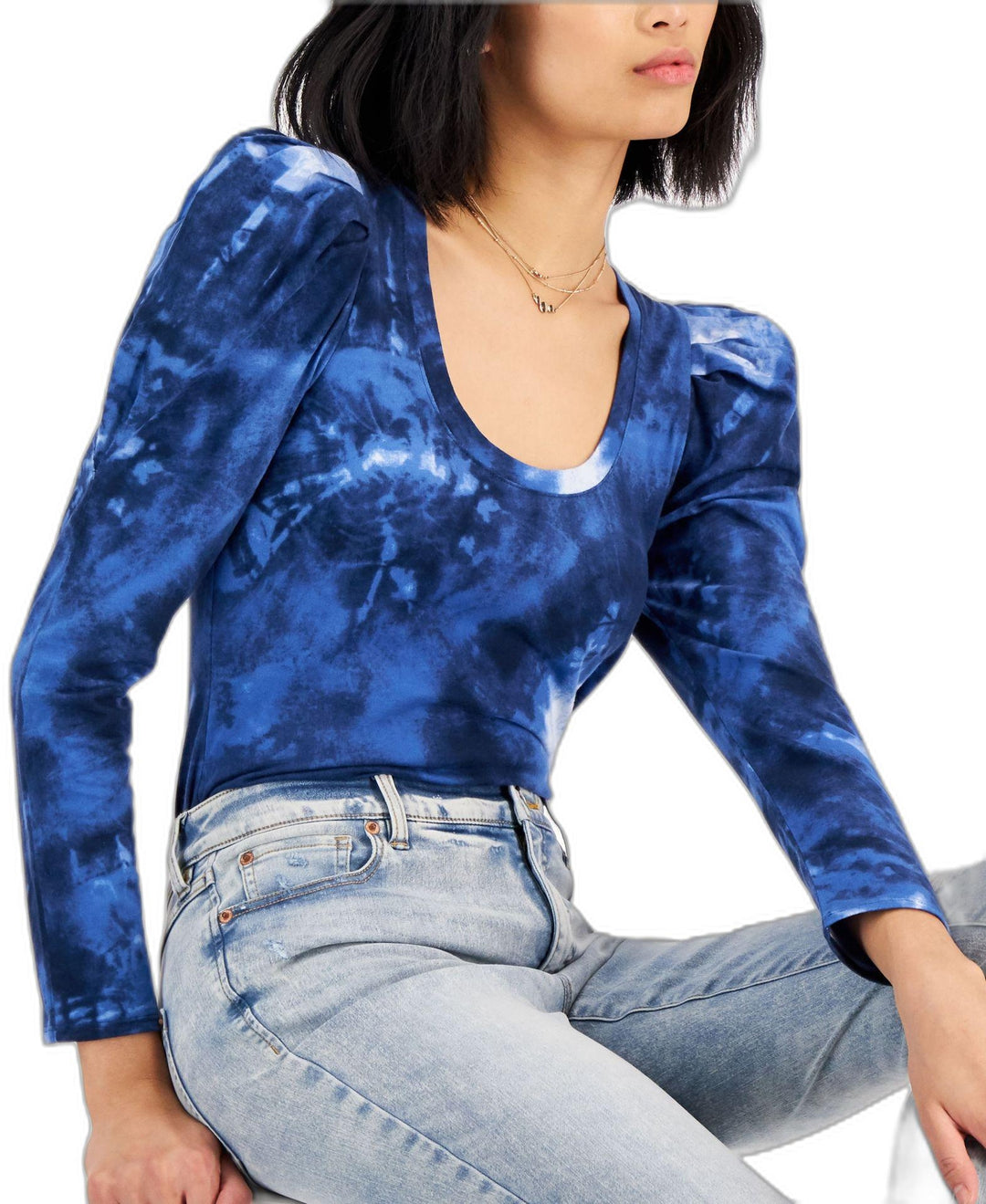 INC International Concepts Cotton Puff Sleeve Top