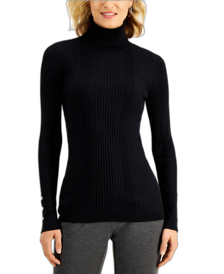 Petite Ribbed Turtleneck Sweater