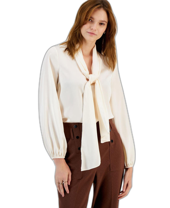 Women's Bow-Tie Long-Sleeve Blouse