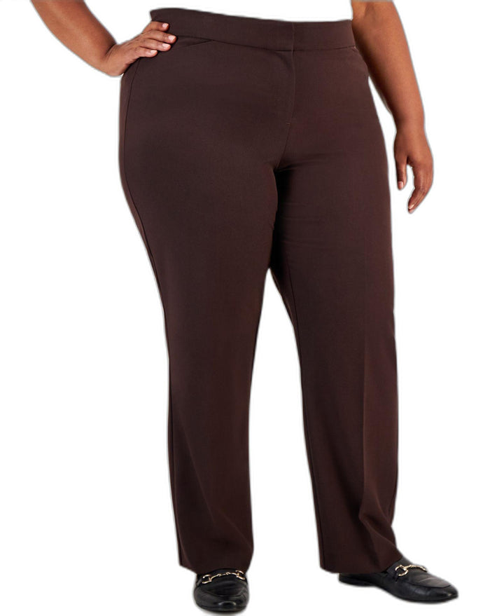 Plus & Petite Plus Size Curvy-Fit Straight-Leg Pants