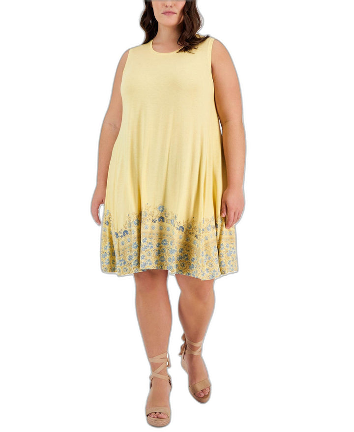 Plus Size Printed Flip Flop Dress