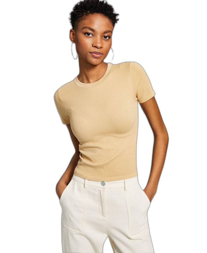 Women's Seamless Short-Sleeve Crewneck Top