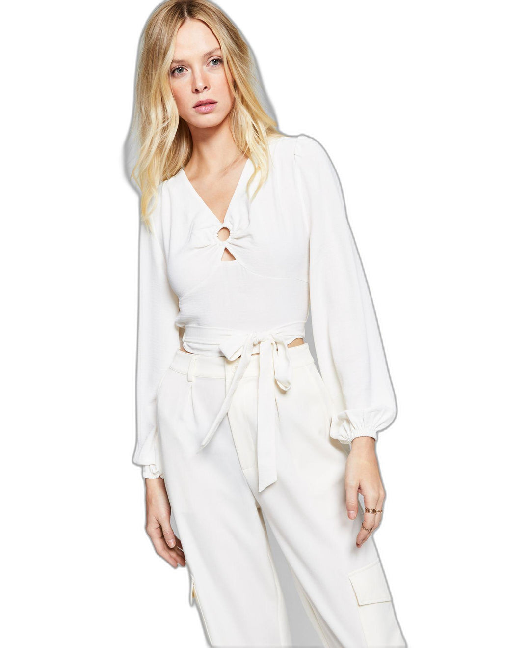 Women's Ring-Detail Blouse