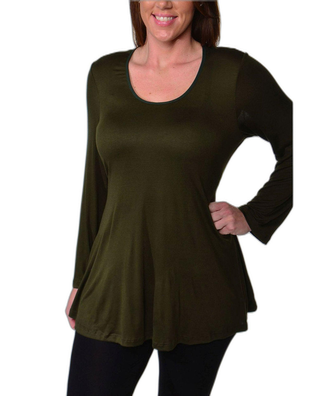 Women's Plus Size Poised Swing Tunic Top