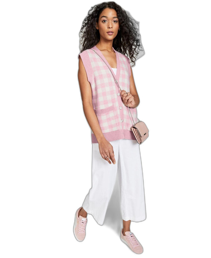 Charter Club Cashmere Gingham Vest