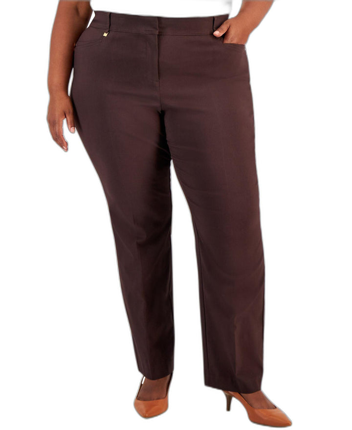 Plus & Petite Plus Size Tummy Control Curvy-Fit Pants