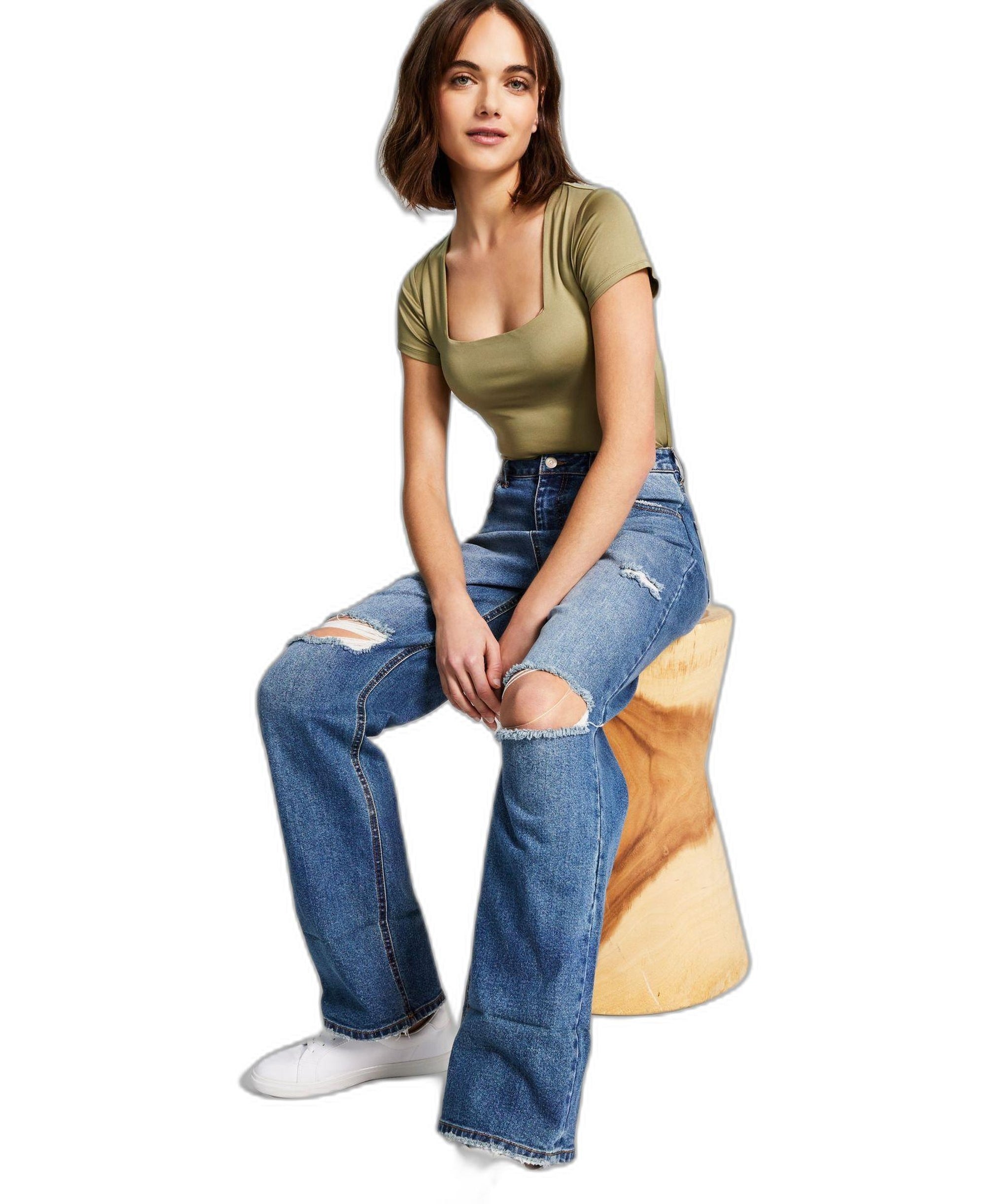 Women's Square-Neck Short-Sleeve Bodysuit