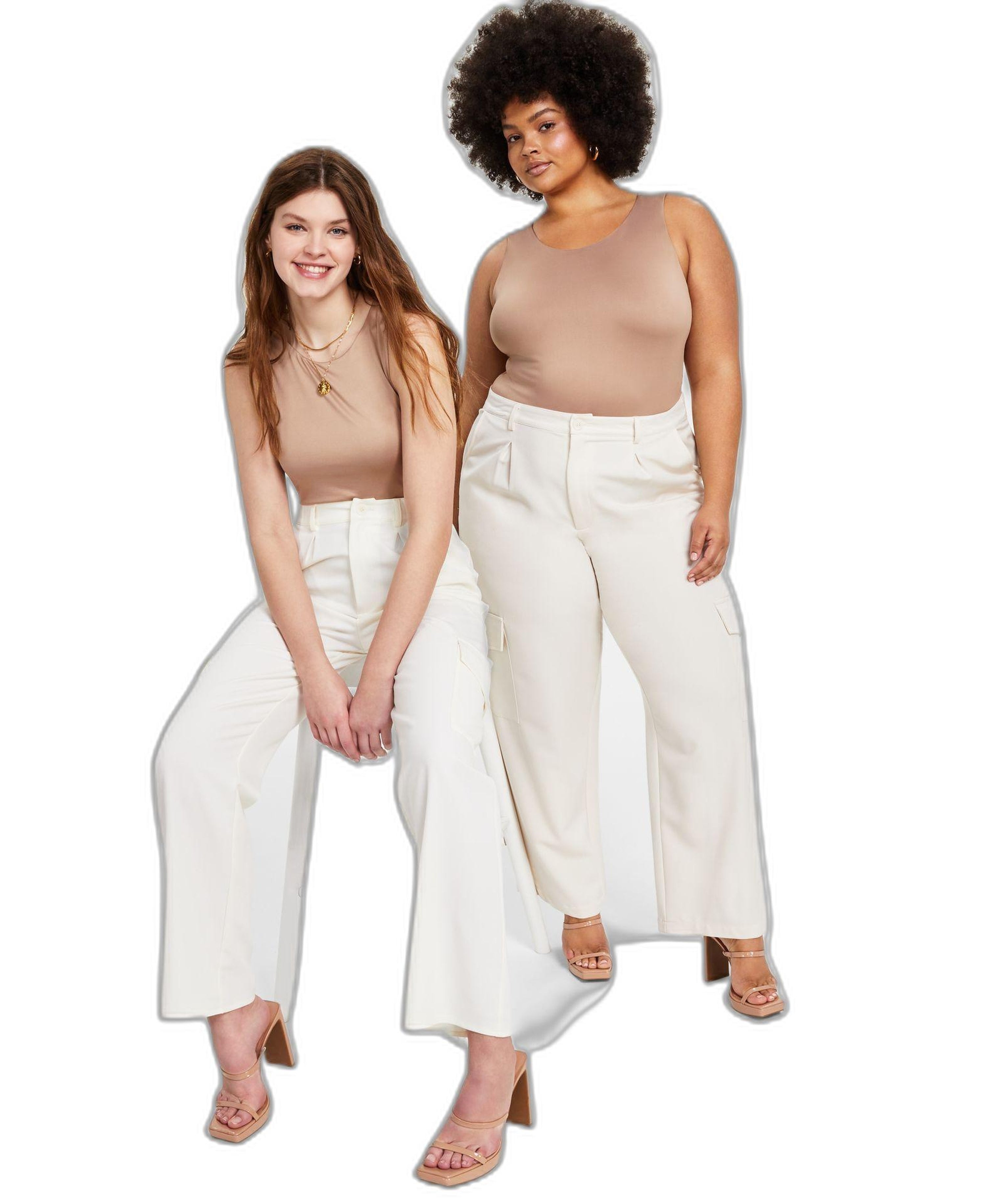 Now This Womens Sleeveless Front Lined High Neck Bodysuit