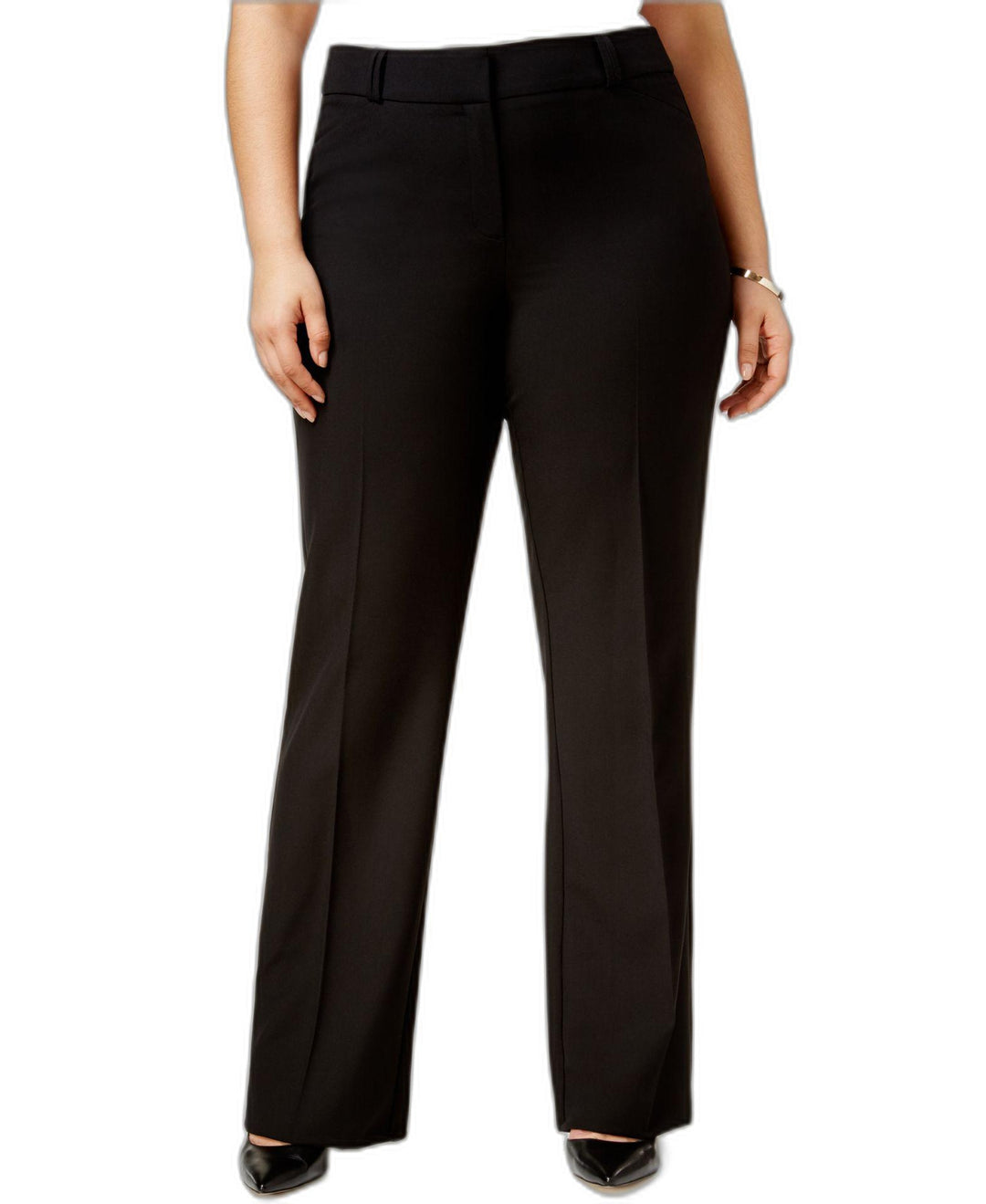 Plus & Petite Plus Size Curvy Bootcut Tummy-Control Pants,