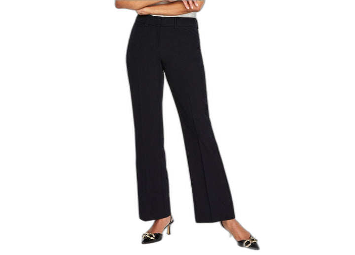 Women's Curvy Mid-Rise Bootcut Pants Deep Black 6