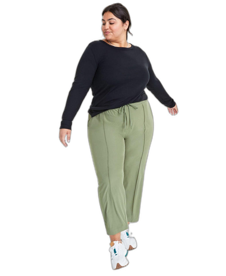 Plus Size Ribbed Long-Sleeve T-Shirt
