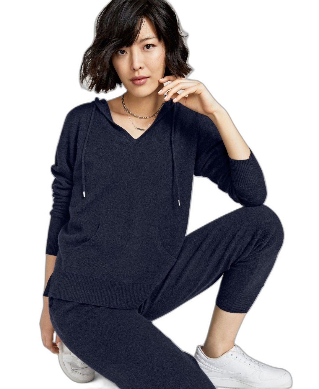 Charter Club 100 Cashmere Patch Pocket Hoodie