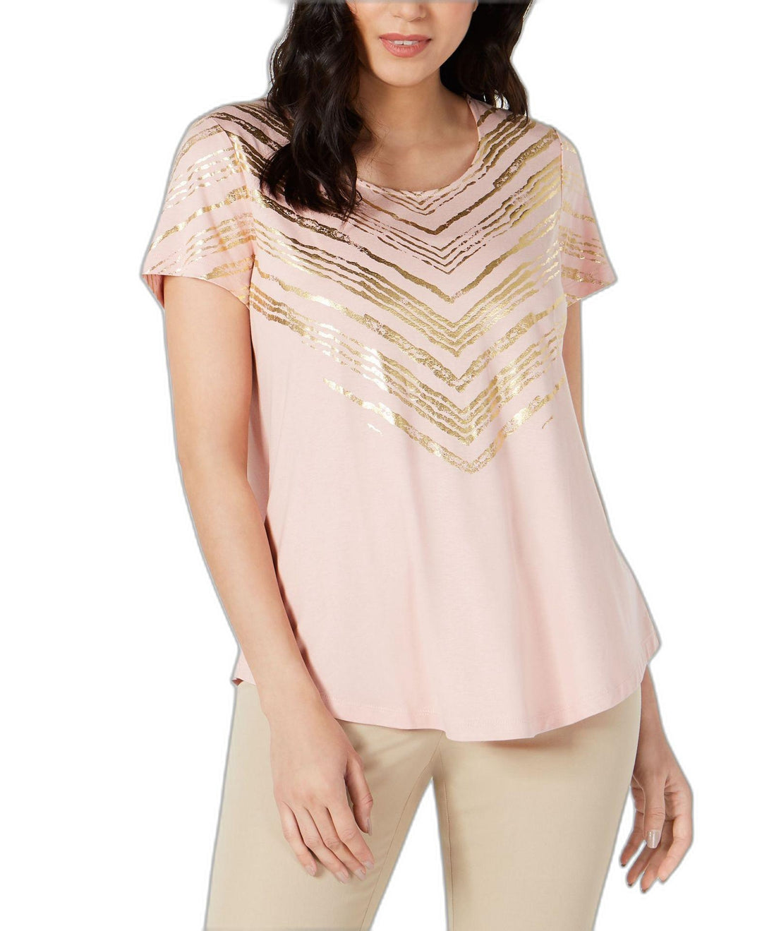JM Collection Petite Printed Top