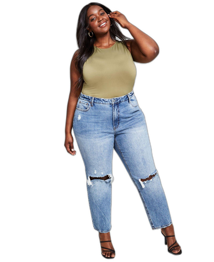 Now This Womens Ultra High Rise Straight Jeans