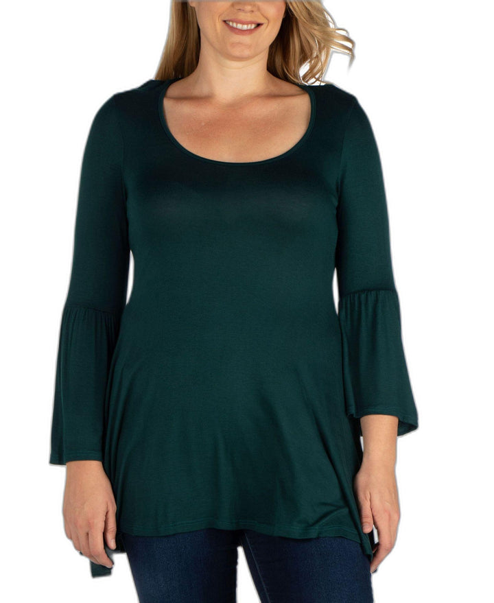 Women's Plus Size Flared Tunic Top