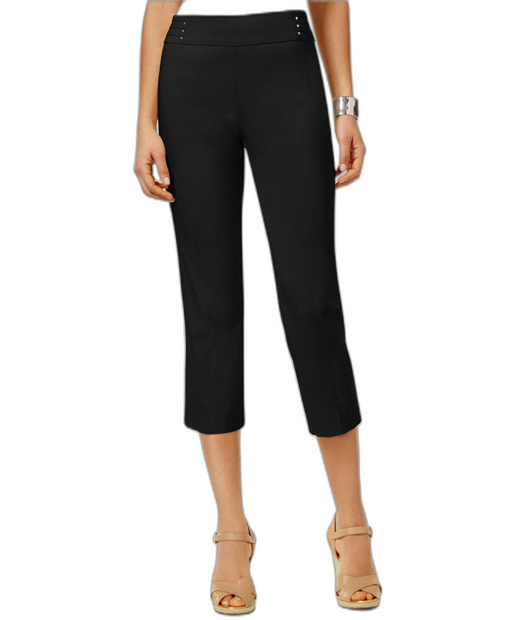 JM Collection Embellished Pull On Capri Pants