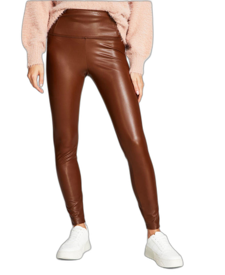 Women's Faux Leather High Rise Pull-On Leggings