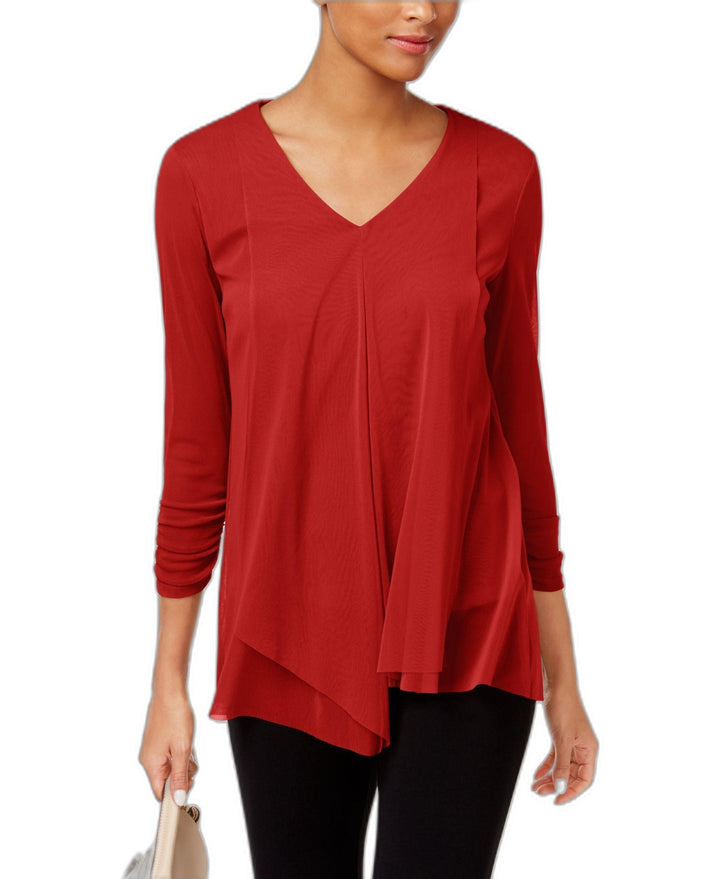 Alfani Petite Draped Front Top